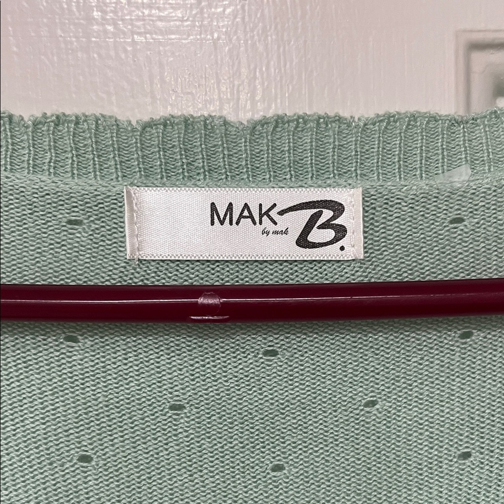 Mak B Mint Green Women's Cardigan - Picture 2 of 11